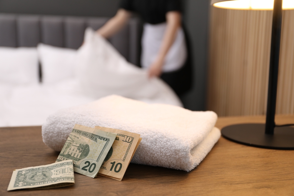 Trinkgeld Handtücher